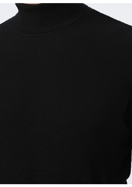 Balıkçı Yaka Basic Siyah Erkek Kazak - BENSON-Y fiyatları