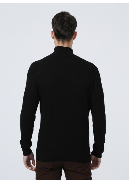 Balıkçı Yaka Basic Siyah Erkek Kazak - BENSON-Y modelleri