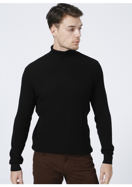 Balıkçı Yaka Basic Siyah Erkek Kazak - BENSON-Y fırsatları