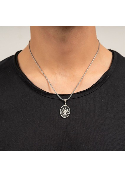 Teşkilat-I Mahsusa Oval Kasa 925 Ayar Gümüş Erkek Kolye fiyatları