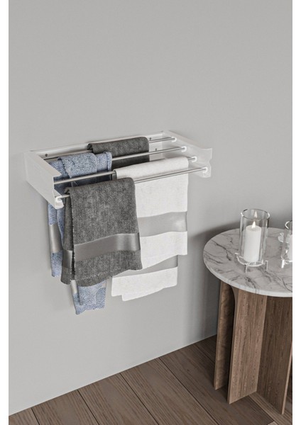 Pratik Çamaşır Kurutmalığı Dekoratif Askılık - 55 cm