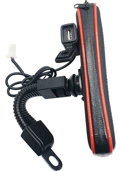 USB Bağlantılı Motosiklet Telefon Tutacağı Su Geçirmez 5.5-6.3"modellerle Uyumlu modelleri