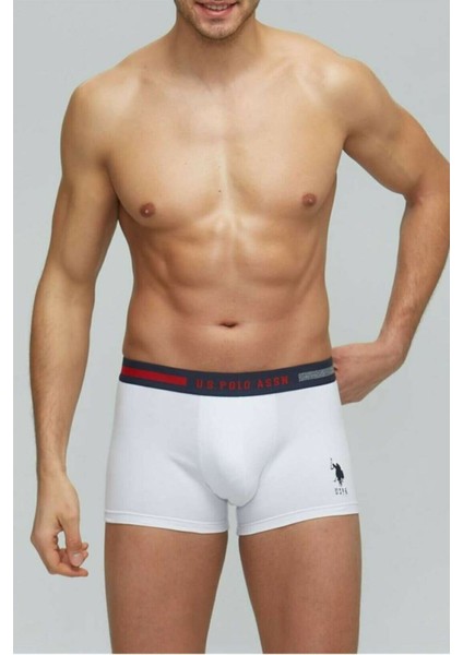 80155 Erkek Lacivert-Gri-Beyaz 3'lü Boxer