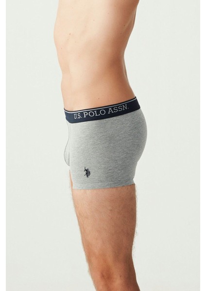 U.s. Polo Assn. 80263 Erkek Lacivert-Gri-Indigo 3'lü Boxer