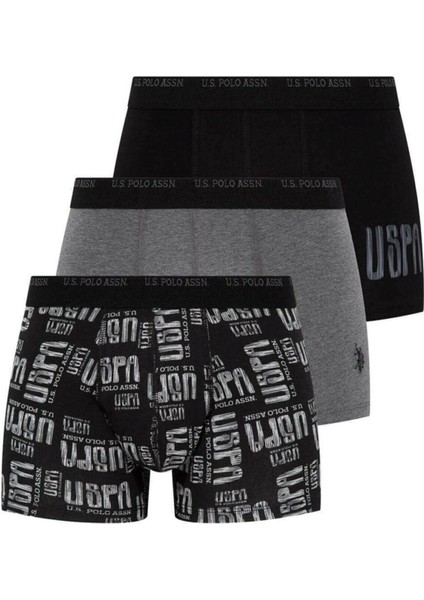 80338 Erkek Antrasit-Siyah-Gri 3'lü Boxer