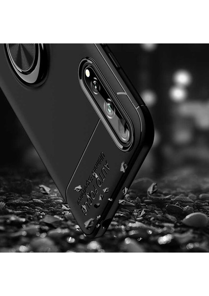 Huawei Y8P Yüzüklü Manyetik Ravel Kılıf Mavi modelleri