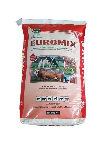 Royal İlaç Royal Euromix Torba Mayalı Toz Yem Katkısı 25 kg