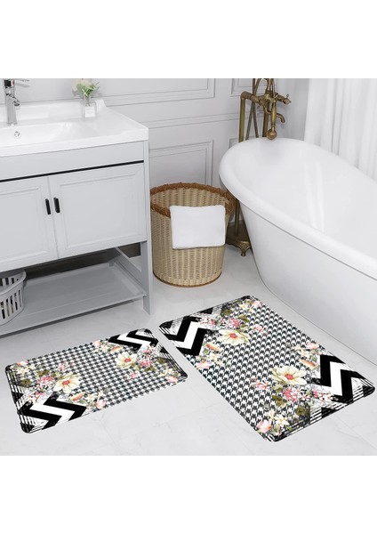 Dijital Baskılı 2'li Banyo Paspas Takımı RVG5144