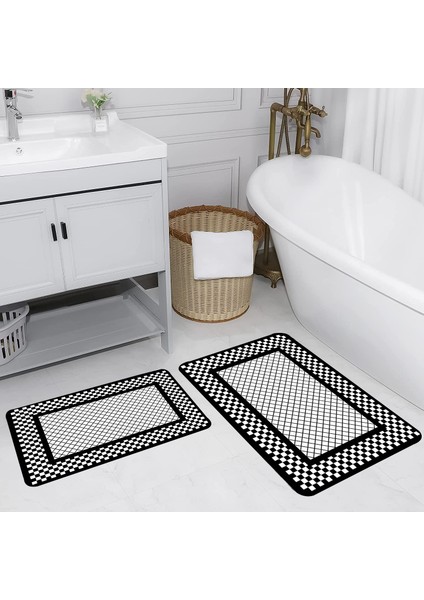 Dijital Baskılı 2'li Banyo Paspas Takımı RVG5147
