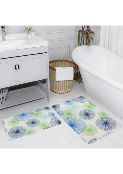 Dijital Baskılı 2'li Banyo Paspas Takımı RVG5200