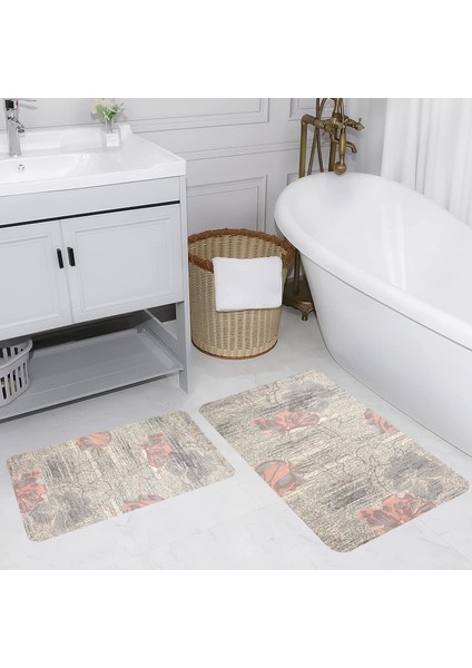 Dijital Baskılı 2'li Banyo Paspas Takımı RVG5207