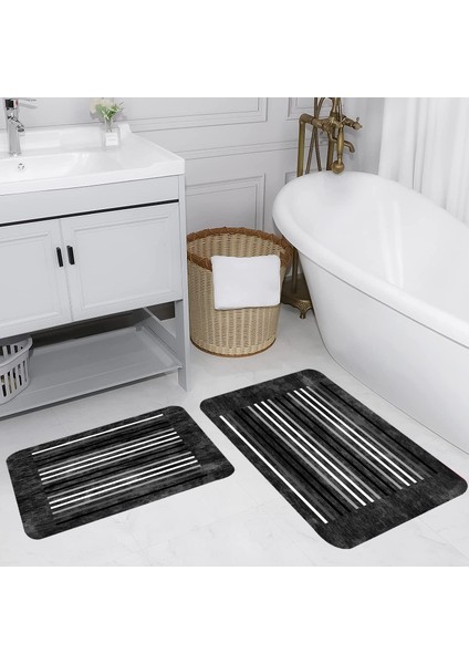 Dijital Baskılı 2'li Banyo Paspas Takımı RVG5225