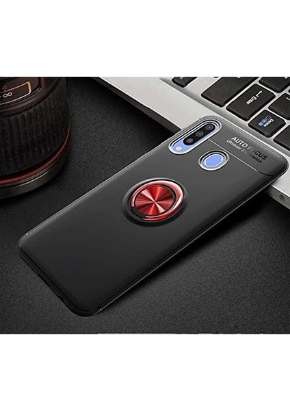 Huawei Y6 2019 Yüzüklü Manyetik Ravel Kılıf Nano Ekran Koruyucu Full Setsiyah Bronz