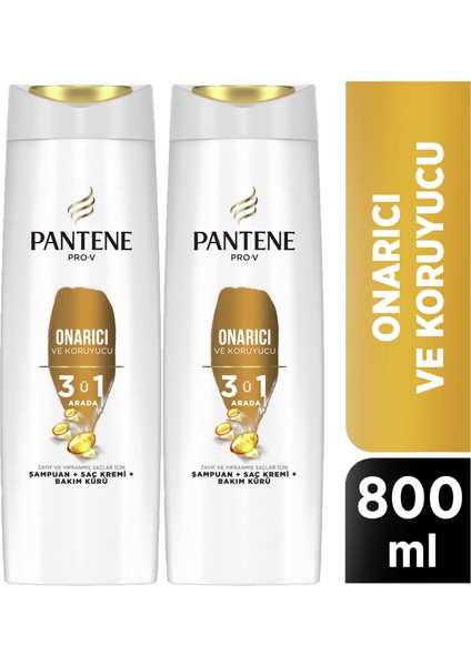 Şampuan 3'ü 1 Arada Onarıcı Koruyucu 400 ml x 2 Adet