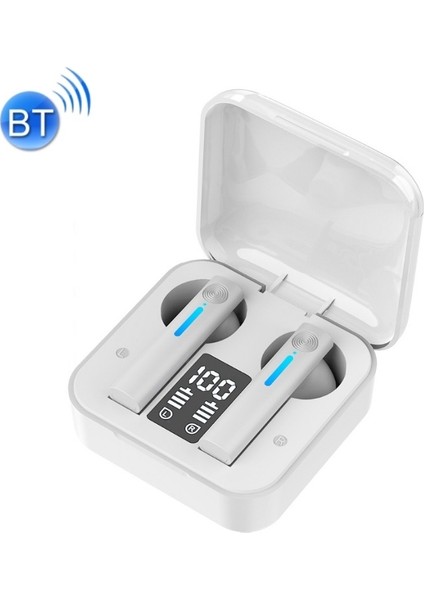 T13 Tws Dijital Ekran Kablosuz Bluetooth Kulaklık Beyaz (Yurt Dışından)