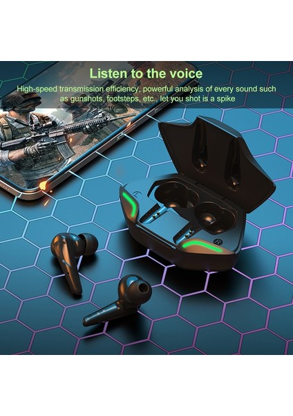 TWS-G11 Bluetooth 5.0 Stereo Oyun Kulaklık Siyah (Yurt Dışından)