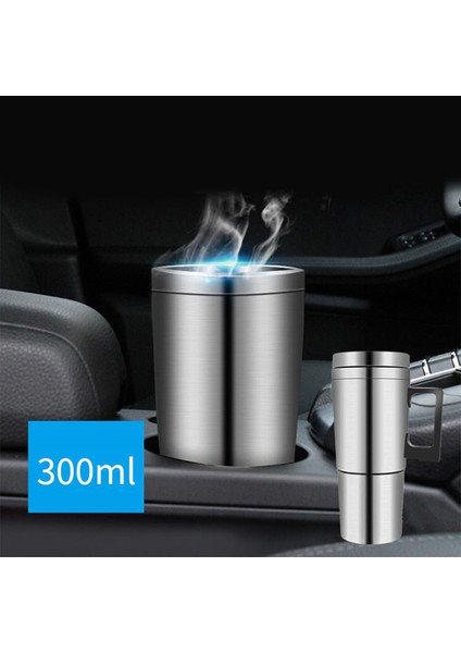 Elektrikli Araba Kupası Seyahat Isıtma Kupası, Elektrikli Su Isıtıcılar Kaynar Araba Kahve Kupa Isıtıcı Paslanmaz Çelik - Gümüş 12 V (Yurt Dışından)