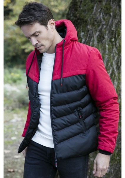 Slim Fit Kapüşonlu Cepli % 100 Pamuk Mont Erkek Mont 5712070