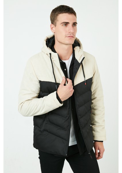 Slim Fit Kapüşonlu Cepli % 100 Pamuk Mont Erkek Mont 5712070