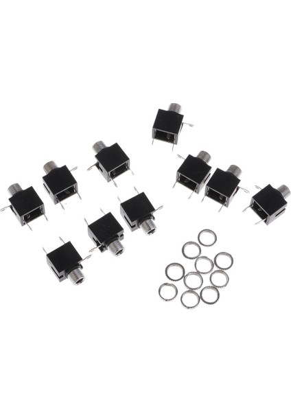 10 Adet Mp3 Kulaklık 3 Terminaller 3.5mm Mono Soket Pcb Panel Bağlayıcı (Yurt Dışından)