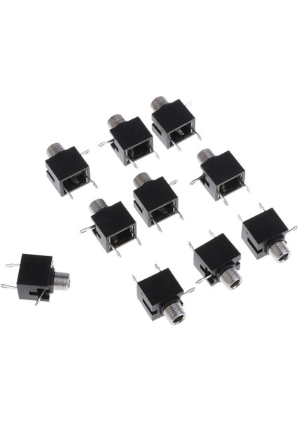 10 Adet Mp3 Kulaklık 3 Terminaller 3.5mm Mono Soket Pcb Panel Bağlayıcı (Yurt Dışından)