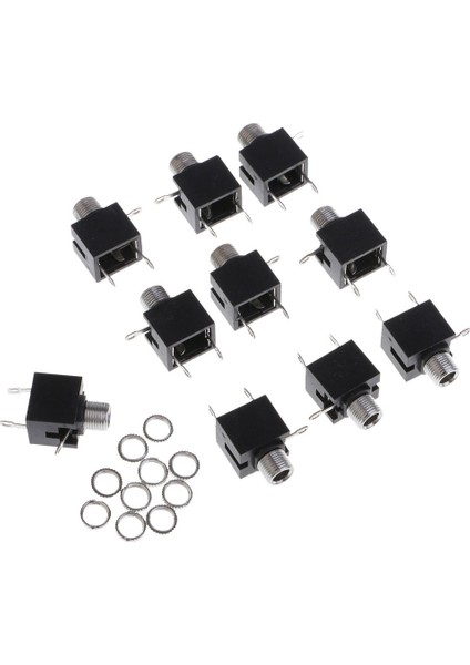 10 Adet Mp3 Kulaklık 3 Terminaller 3.5mm Mono Soket Pcb Panel Bağlayıcı (Yurt Dışından)