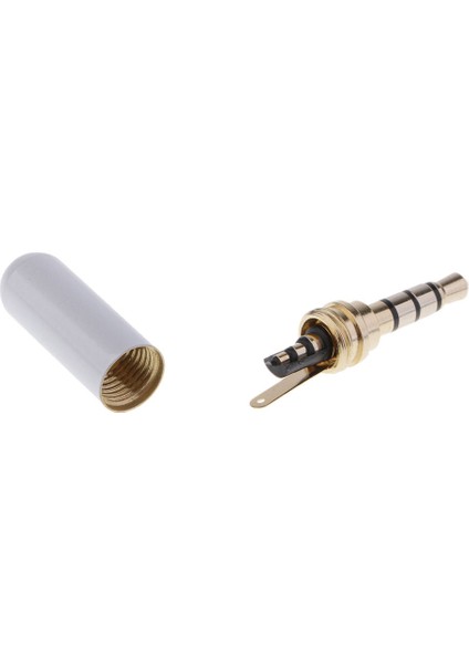 3.5mm 1/8 '' Trrs 4 Kutuplu Erkek Tak A / V Lehim Konnektörü, Beyaz Beyaz (Yurt Dışından) modelleri