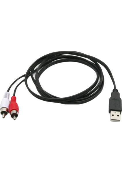 USB Bir Erkek Tak 2 Rca Dişi Kablo Ses Video Adaptörü Tv DVD Konektörü (Yurt Dışından) fiyatları