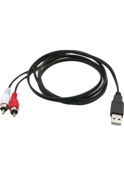 USB Bir Erkek Tak 2 Rca Dişi Kablo Ses Video Adaptörü Tv DVD Konektörü (Yurt Dışından) modelleri