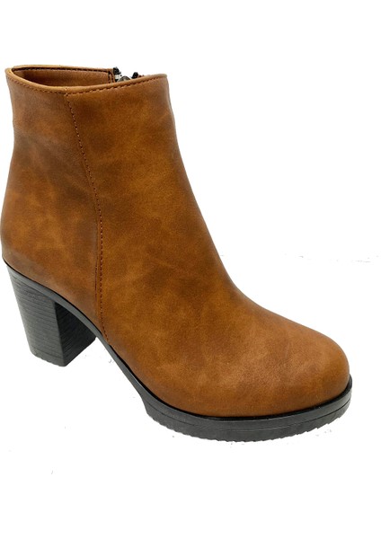 2303 Deri Fashion Fermuarlı Kadın Bot