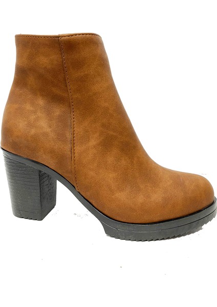 2303 Deri Fashion Fermuarlı Kadın Bot