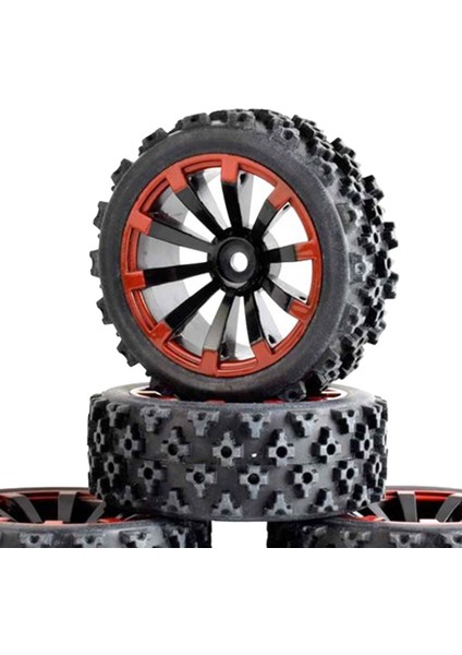 F Fityle 75MM Rc Lastikler ve Tekerlekler Jantlar Wltoys Için 12MM Hex Hub 144001 On / Off Road - F (Yurt Dışından)