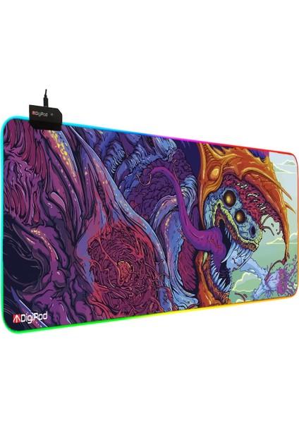  Digipod Rgb Oyuncu Mousepad Rgb Gaming Oyuncu Mouse Pad Kaymaz Taban 70 x 30 4mm Kalınlık