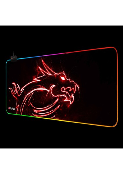 Rgb Oyuncu Mousepad Rgb Gaming Oyuncu Mouse Pad Kaymaz Taban 70 x 30 4mm Kalınlık