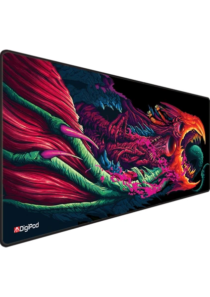 Gaming Mousepad Oyuncu Mouse Pad 90X40 Xxl Büyük Oyuncu Mousepad Kaymaz Taban Dikişli 4mm Kalınlık