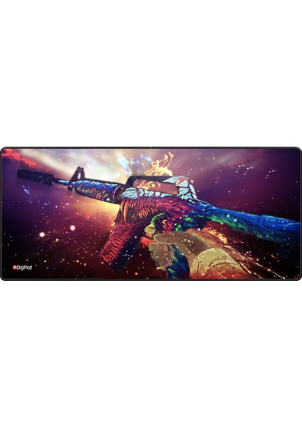 Gaming Mousepad Oyuncu Mouse Pad 90X40 Xxl Büyük Oyuncu Mousepad Kaymaz Taban Dikişli 4mm Kalınlık