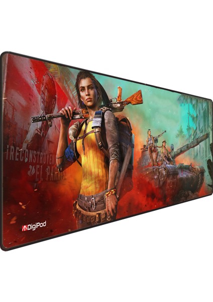 Gaming Mousepad Oyuncu Mouse Pad 90X40 Xxl Büyük Oyuncu Mousepad Kaymaz Taban Dikişli 4mm Kalınlık