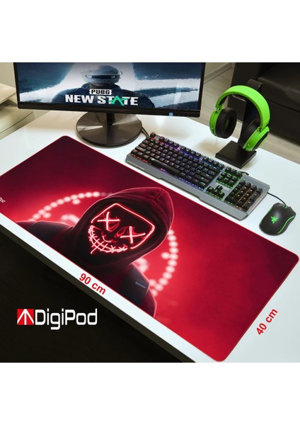 Gaming Mousepad Oyuncu Mouse Pad 90X40 Xxl Büyük Oyuncu Mousepad Kaymaz Taban Dikişli 4mm Kalınlık fırsatları