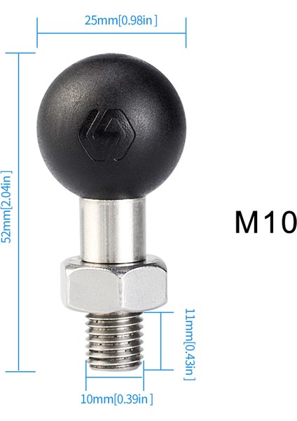 PJ-416A2 YF-213 Motosiklet Dikiz Aynası Montaj M10 Braketi Sabit Top Kafa (Yurt Dışından) modelleri