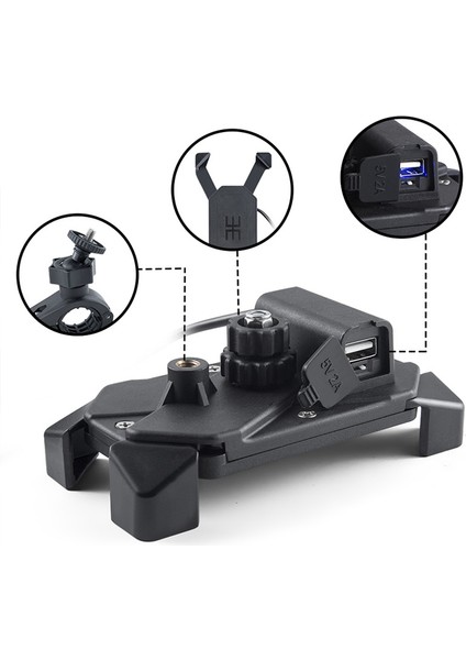 Motosiklet Cep Telefonu Şarj Standı USB Şarj Ile, 3.5-7 Inç Telefonlar Için Uygun (Yurt Dışından) modelleri