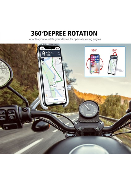 Motosiklet Dönebilen Cep Telefonu Tutucu Braketi, Dikiz Aynası Sürümü (Yurt Dışından) modelleri