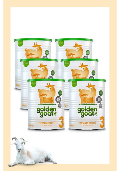 Golden Goat Keçi Devam Sütü 3 Numara 400 gr 6'lı Paket