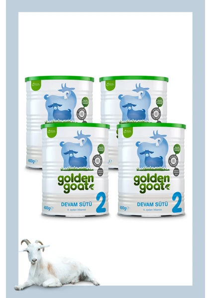 Golden Goat Keçi Devam Sütü 2 Numara 400 gr 4'lü Paket