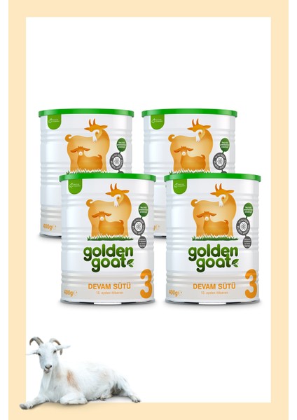 Golden Goat Keçi Devam Sütü 3 Numara 400 gr 4'lü Paket