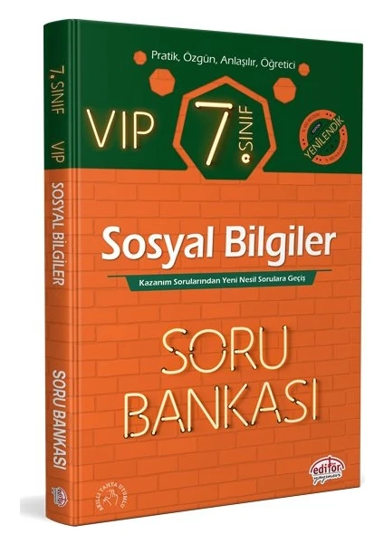 Editör Yayınları 7. Sınıf Vıp Sosyal Bilgiler Soru Bankası