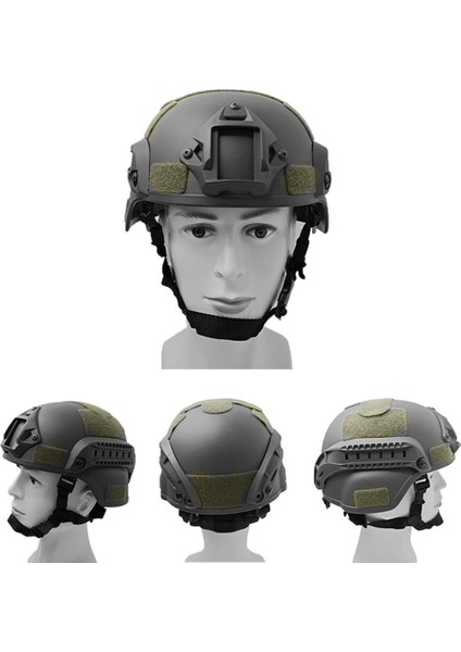 Koruyucu Kask Ayarlanabilir Abs Kask Yan Raylar Yeşil (Yurt Dışından)