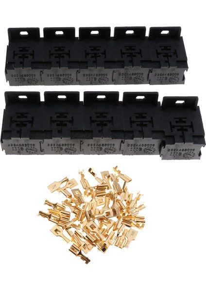Araba 12 V / 24 V 30A-80A 5 P Röle Soket Tutucu, 6.3mm Bağlayıcı Terminalleri 10 Set (Yurt Dışından) fiyatları