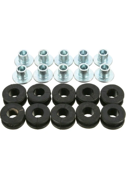 10X Motosiklet Kauçuk Grommets Kit Çeşitleri Honda Yamaha Fairing Için (Yurt Dışından)