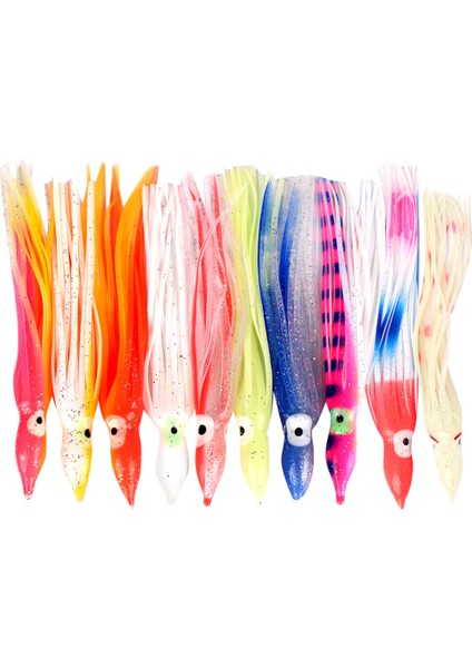 10 Adet Balıkçılık Ures Kalamar Ahtapot Etekler Ures Yumuşak Yemler Crankbaits L (Yurt Dışından) fiyatları