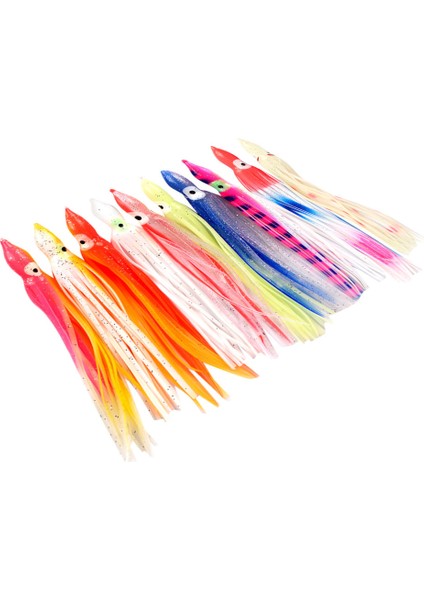 10 Adet Balıkçılık Ures Kalamar Ahtapot Etekler Ures Yumuşak Yemler Crankbaits L (Yurt Dışından) indirimleri